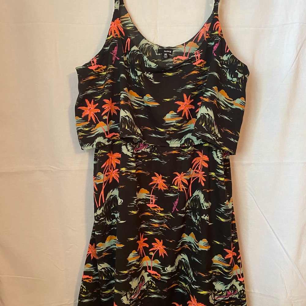 Hurley tropical palm tree print sundress